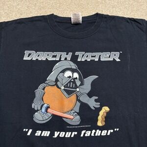 Vtg Darth Tater Shirt Mens Large Black Star Wars Potato Head Parody Tee Funny